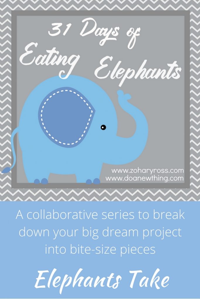 Our elephants will take a long time to eat and we might as well accept that in the very beginning. But here is the thing about time:  It stretches out like a vast ocean when it is in front of you, but is a drop from the faucet when it is behind you.