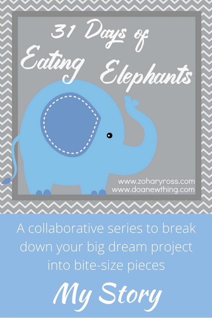 Big. Impossible. Life changing. Do any of those words describe your "elephant" - the dream, project or goal you just can't wrap your head around? 