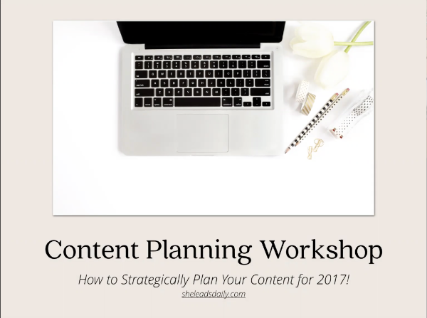 Content Workshop | Do A New Thing
