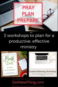 When you have a plan, you are two and a half times more likely to make progress towards your goals. What are you doing to ensure your Christian ministry, blog or faith-based business will move forward in 2017? Join me for this super bundle that gives you the tools you need!