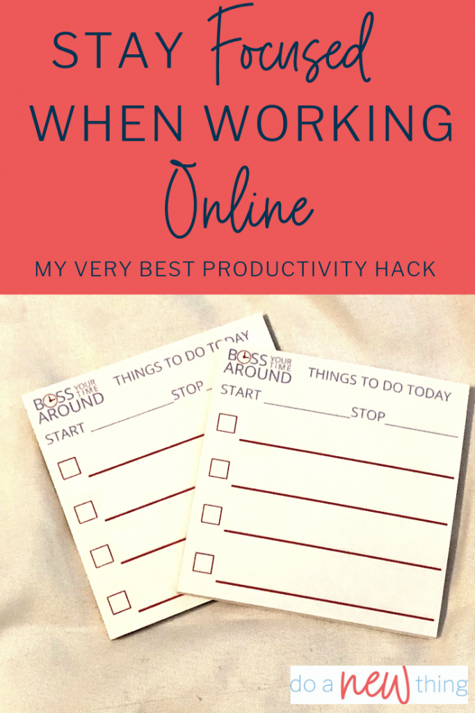 Do you struggle to stay focused when working online? Try my very best productivity hack!