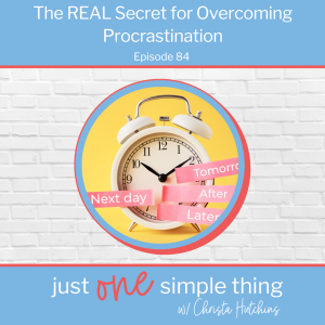 Maybe you’ve tried all the tricks and are wondering why procrastination is still a problem for you. Here is the REAL secret to overcoming procrastination.